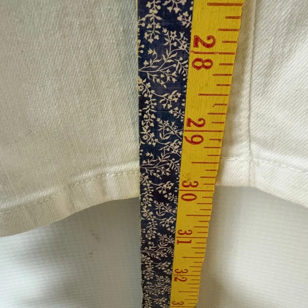 Eileen Fisher Womens White Skinny Slim Leg‎ Jeans Size 14 Made in USA Stretch